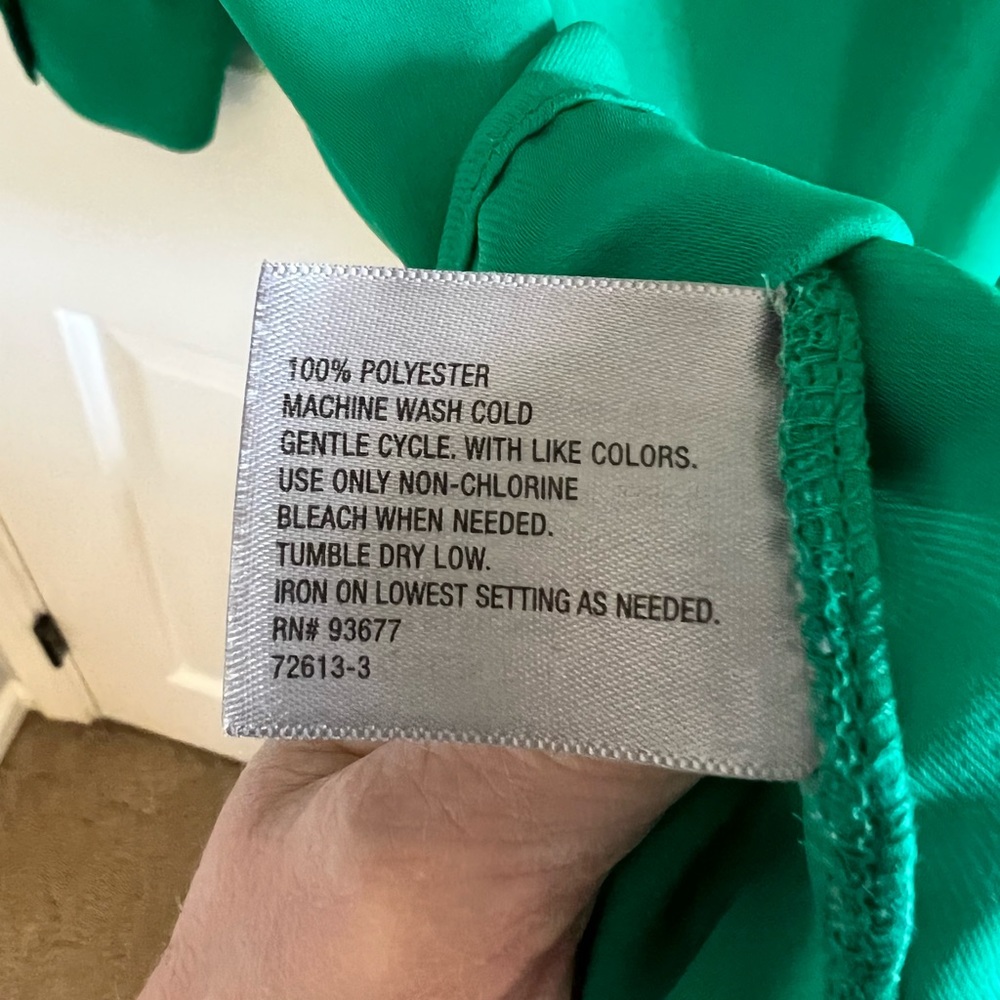 Worthington Women Green sheer blouse size 1X - Picture 2 of 6